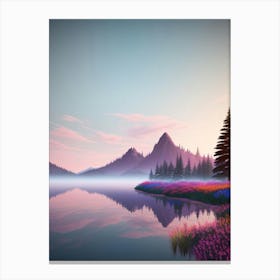 Sunrise Over A Lake Canvas Print