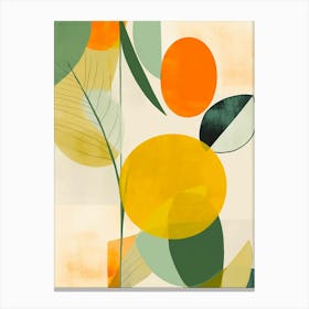 Abstract Painting leaves and fruits Canvas Print