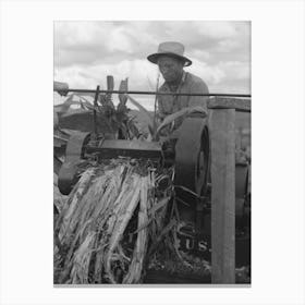 Mormon Farmer Extracting Juice From Cane, Ivins, Washington County, Utah By Russell Lee Canvas Print