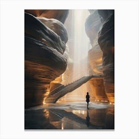 Sandstone Canyon Library Canvas Print