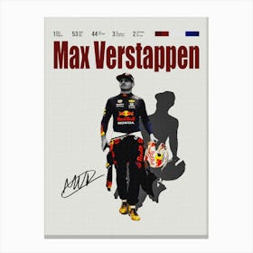 Max Verstappen Minimal Canvas Print