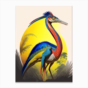 Coelophysis 1 Primary Colours Dinosaur Canvas Print