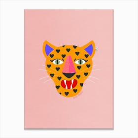 Leopard Hearts Canvas Print