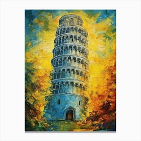 Tower Of Pisa Van Gogh Style 3 Canvas Print