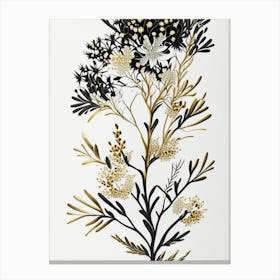 Joshua Tree Pattern Gold And Black (1) Canvas Print