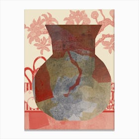 Abstract Still Life With Terra Cotta Urn, Collage No.12923-01 Canvas Print