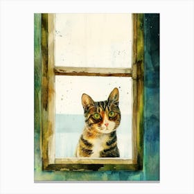 Cat In The Window animal Cat's life Canvas Print
