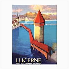 Lucerne And The Lake Of Four Cantons, Switzerland Canvas Print