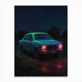 Car At Night Canvas Print