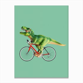 T-Rex Bike Canvas Print