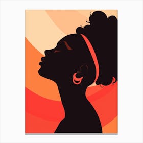 Silhouette Of A Woman 17 Canvas Print