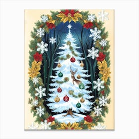 William Morris Christmas Tree 45 Canvas Print