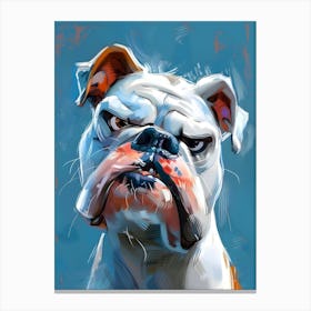 Bulldog Painting Canvas Print