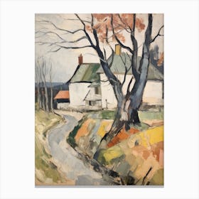 Cottage In The Countryside Painting 9 Canvas Print