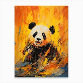 Panda Art In Expressionism Style 3 Canvas Print