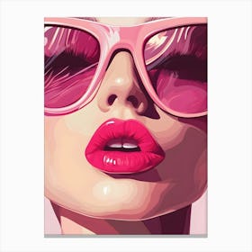 Pink Sunglasses 2 Canvas Print