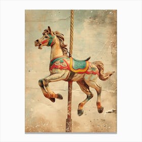 Carousel Horse Kitsch Collage 2 Canvas Print