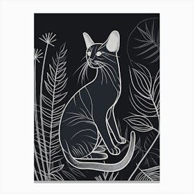 Javanese Cat Minimalist Illustration 1 Canvas Print