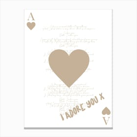 Ace of Hearts Canvas Print