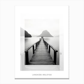 Poster Of Langkawi, Malaysia, Black And White Old Photo 4 Canvas Print