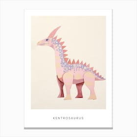 Nursery Dinosaur Art Kentrosaurus 2 Poster Canvas Print