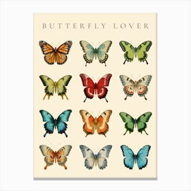 Butterfly Lover move background Canvas Print