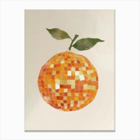 Disco Ball Orange Disco Poster Trendy Aesthetic Food Kitchen Canvas Print