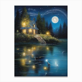 Night On The Lake Canvas Print