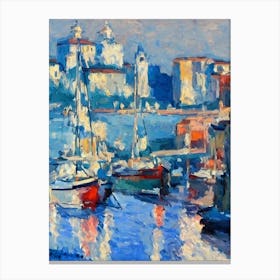 Port Of Ancona Italy Abstract Block 2 harbour Canvas Print