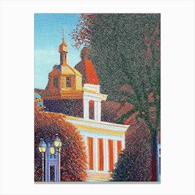 Lafayette, City Us  Pointillism Canvas Print