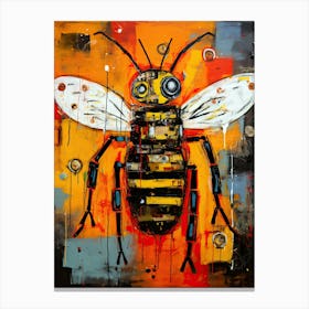 Bee, Basquiat style Canvas Print