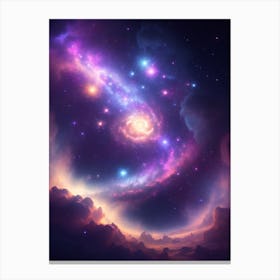 Galaxy In Space Canvas Print