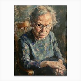 Portrait Of An Old Lady Canvas Print