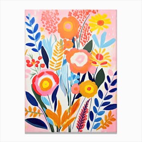 Flowers 52, Matisse style, Floral texture Canvas Print