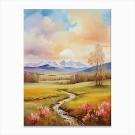 Sunset In The Mountains 5 Canvas Print