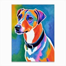 German Pinscher Fauvist Style dog Canvas Print