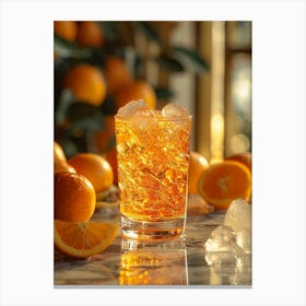 Aperol Spritz Art Print Orange Drink Canvas Print