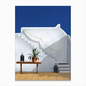 The Terrace Santorini Canvas Print