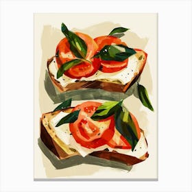 Art Deco Inspired Bruscetta 1 Canvas Print