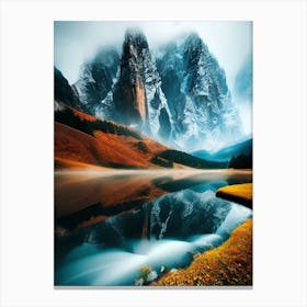 Dolomite Mountain Landscape Canvas Print