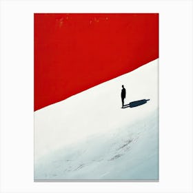 Man In The Snow Canvas Print