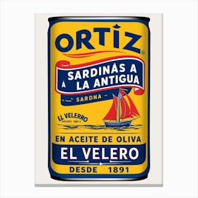 Ortiz Sardinas A La Antigua Canvas Print