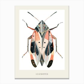 Colourful Insect Illustration Leafhopper 7 Poster Canvas Print