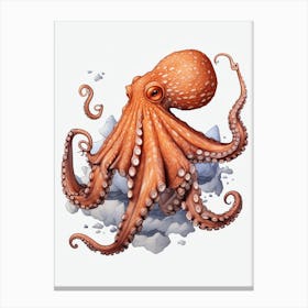 Common Octopus Illustration 1 Canvas Print