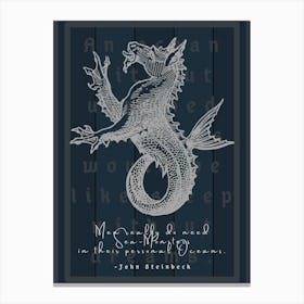 Sea Monsters Steinbeck Quote Canvas Print