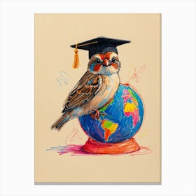 Graduation Bird Canvas Print 1 Canvas Print