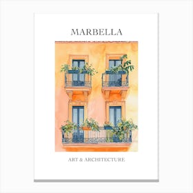 Marbella Travel And Architecture Poster 1 Canvas Print