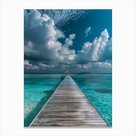 Pier In The Maldives Canvas Print