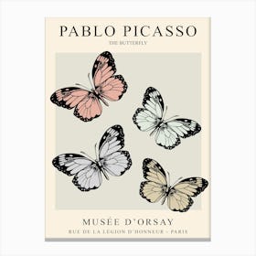 Pablo Picasso Butterflies Canvas Print