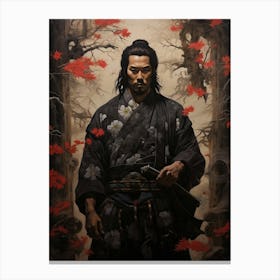 Japanese Samurai Illustration 14 Canvas Print